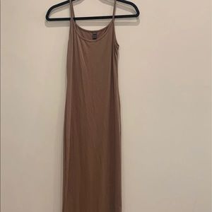 Shein Tan Bodycon Maxi Dress